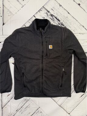Carhartt Men's Dalton Full-Zip Fleece Jacket Gray Medium